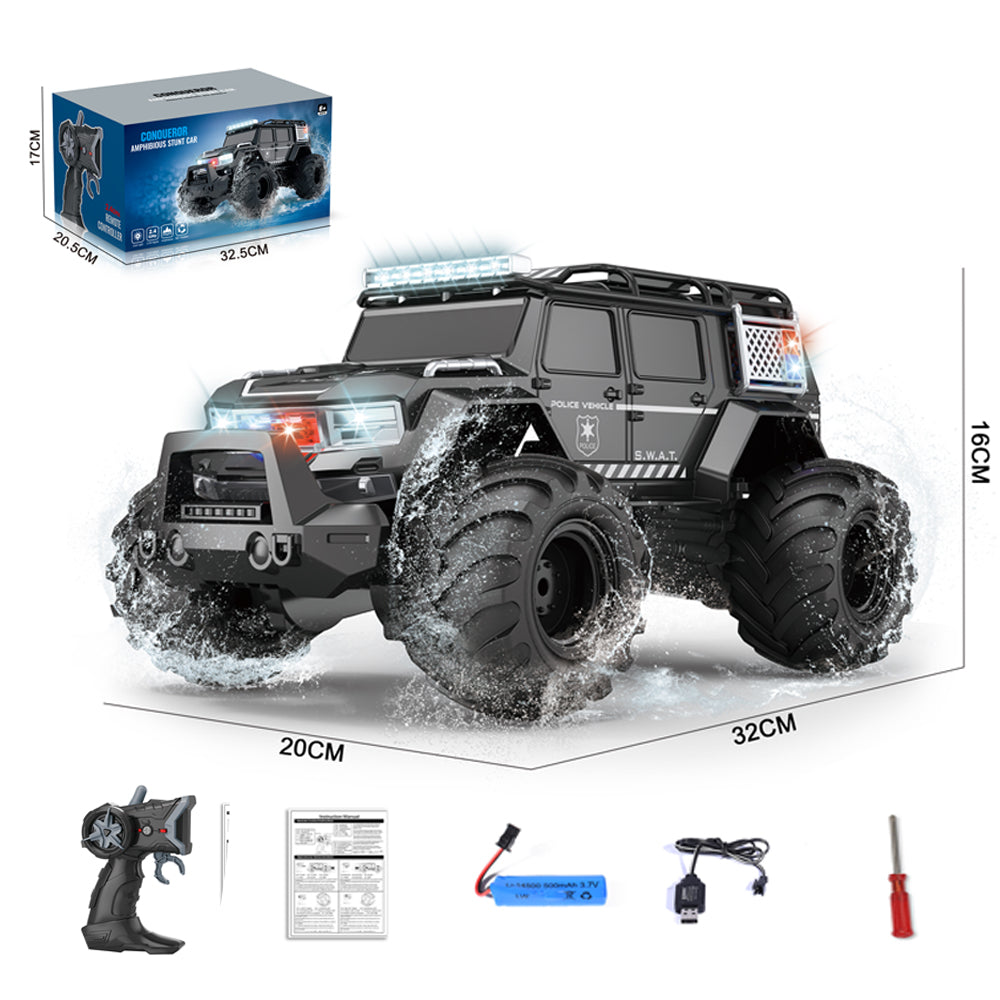 SKYMONSTER TCS33 Remote Control Cars Toys for Kids,2.4GHz Amphibious Stunt Vehicle,1:12 4WD All Terrain Off-Road RC Car ,Waterproof Truck Beach Game Gifts for Christmas