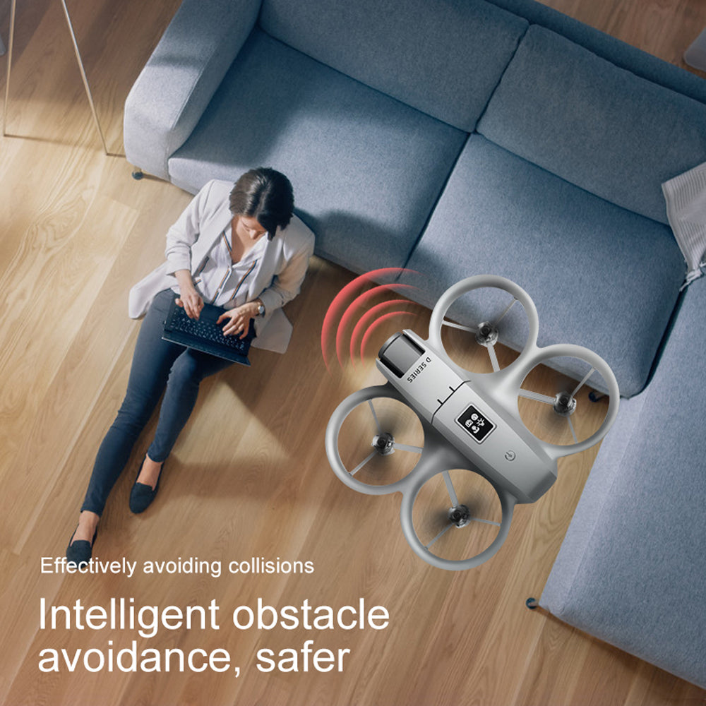 D16 Mini RC Drone,8K HD 180 ° Remote Control Dual Camera Aircraft ,360° Obstacle Avoidance,Optical Flow Hover,WiFi Quadcopter Gift Toys for Kids Adult