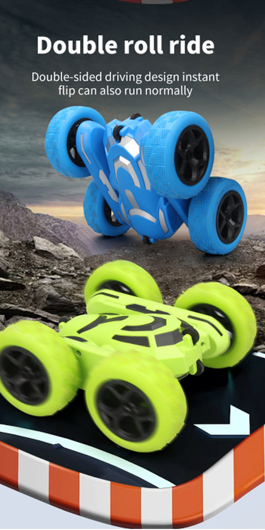 XITZ RC Stunt Car for Kids,4WD Off-Road Vehicle with Cool Lights 2.4Ghz Double Sided Remote Control Cars Gift Toy for for Boys Girls Age 3+
