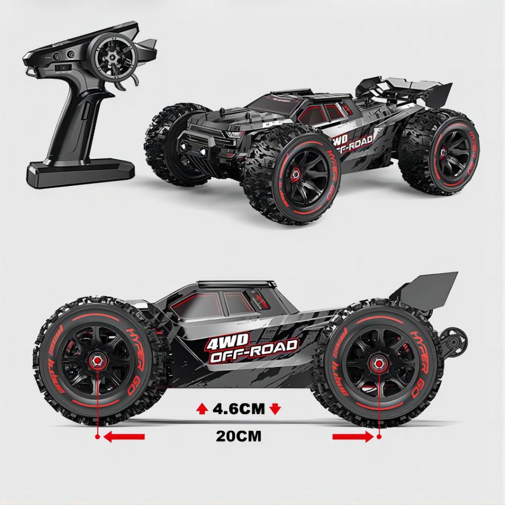 MJX 14210 RC Cars 1:14 Mini Brushless High Speed Off Road RC Vehicle with LED Light, 45+km/h, 2.4GHz, Fast 4WD, Oil Filled Shocks Remote Control Car for Boys, Christmas Gifts for Adults Kids