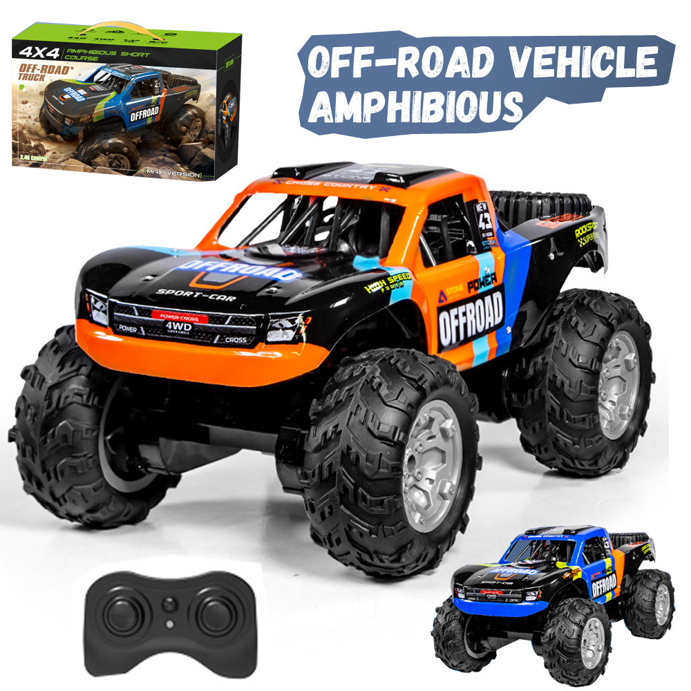 Amphibious Multi-Terrain RC Car,2.4G 4WD Off-Road Climbing Stunt Vehicle,360° In-situ Rotation Remote Control Cars Toy,for Kids Boy Birthday Christmas Gift