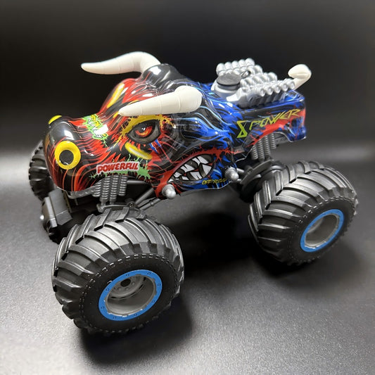 TZDZRC Triceratops Spray Remote Control Vehicle, 2.4GHz All Terrain Remote Control Monster Cars, 1:16 Monster Truck RC Trucks, Remote Monster Car with Spray Music and Light for Kids