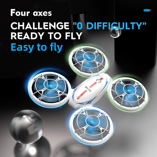 RH826 2.4GHz RC Glow Up Stunt Drone with LED Lights, Mini Remote Controlled Quadcopter , Small Plane for Kids and Beginners, Wireless and Rechargeable