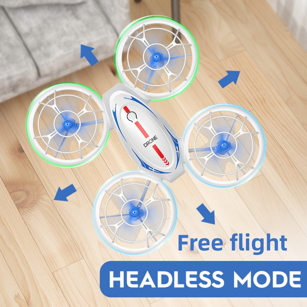 RH826 2.4GHz RC Glow Up Stunt Drone with LED Lights, Mini Remote Controlled Quadcopter , Small Plane for Kids and Beginners, Wireless and Rechargeable