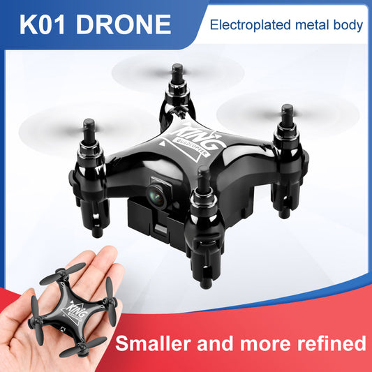 K01 Mini Drone for Kids,RC Quadcopter With HD Camera and 2pcs Batteries,Headless Drones Foldable RC Aircraft One Click Take-off and Landing Suitable for Beginners Toys Gift
