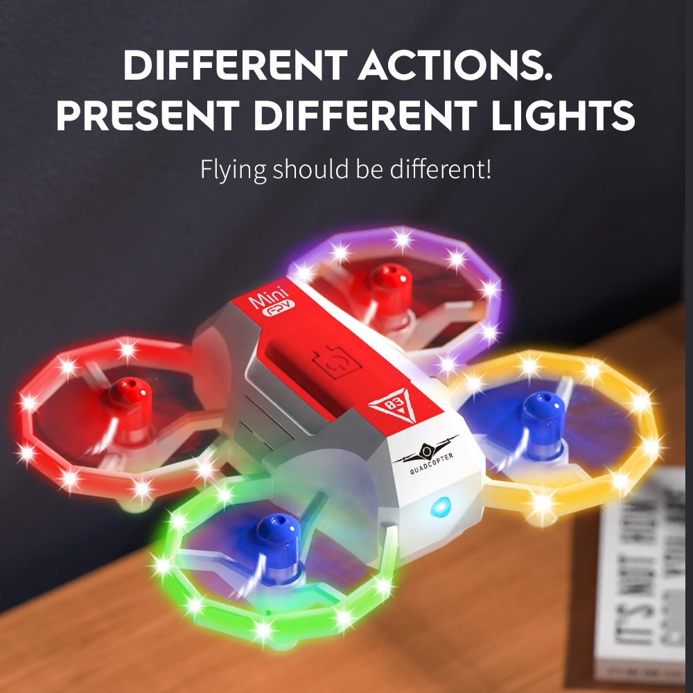 SKYMONSTER Mini Drones, Audio Mode, 360 Degree Flip, Music and Lights, Red, 1 Count