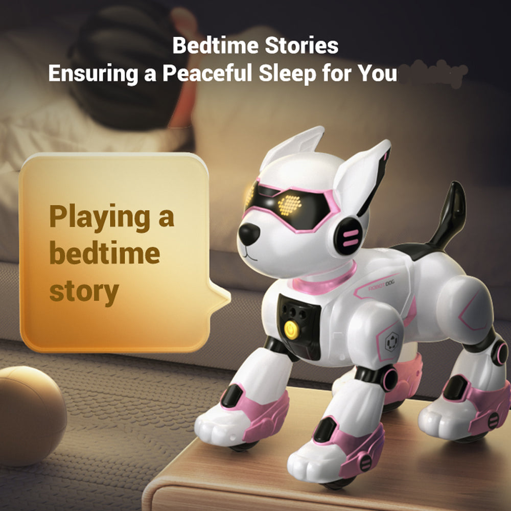 TZDZRC Remote Control Robot Dog Toy for Kids,RC Electronic Funny Intelligent Stunt Dogs,Voice Command Programmable Touch-Sense Music Song,for Boys Girls Birthday Christmas Gift