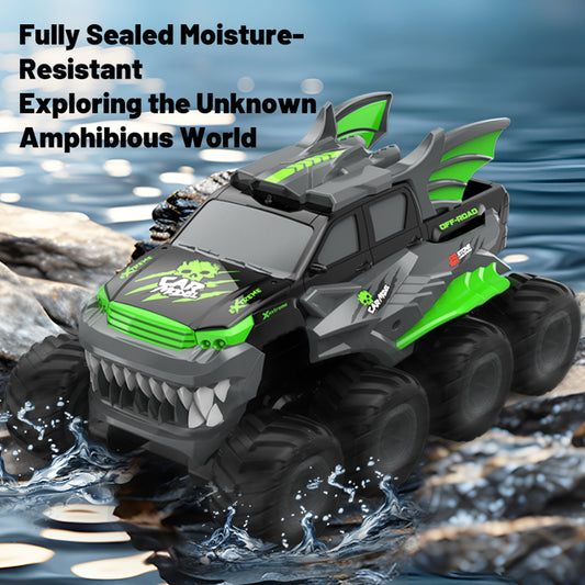 8-Wheel Amphibious Stunt Remote Control Cars,All-Terrain Off-Road RC Car,360° In-place Rotation,2.4G Rock Crawler Monster Truck Toy Gift for Kids Age 8-12