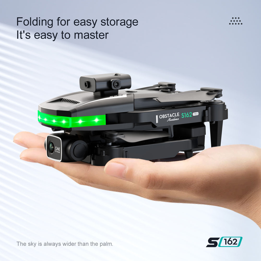 S162 Mini RC Drone,HD Dual Camera,2.4G WIFI FPV Four-sided Obstacle Avoidance,Headless Mode,4CH Foldable Quadcopter Remote Control Aircraft Toy