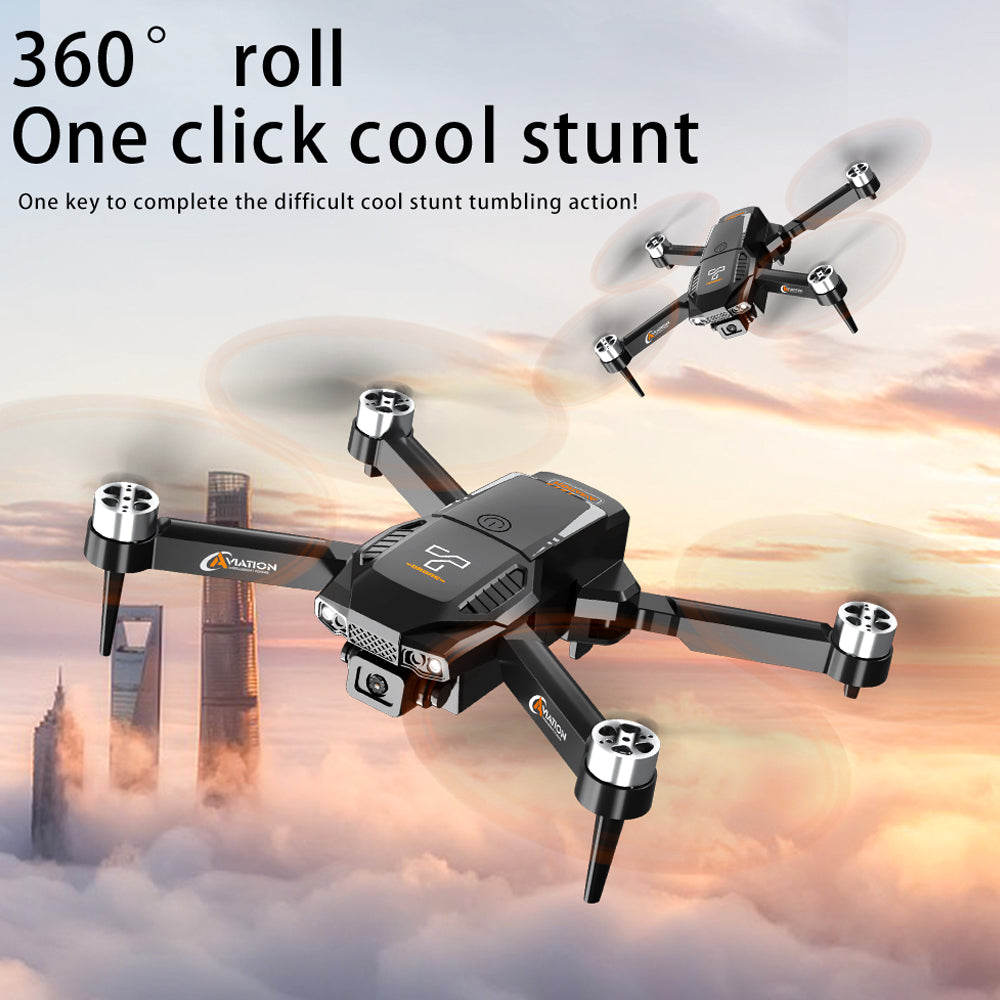 F205 Foldable Drone,4K HD Dual Camera FPV RC Quadcopter for Adults and Beginners,Brushless Motor,360° Roll,Optical Flow Hover,Kids Toy,3 Batteries,Black