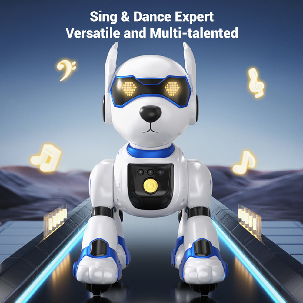 TZDZRC Remote Control Robot Dog Toy for Kids,RC Electronic Funny Intelligent Stunt Dogs,Voice Command Programmable Touch-Sense Music Song,for Boys Girls Birthday Christmas Gift