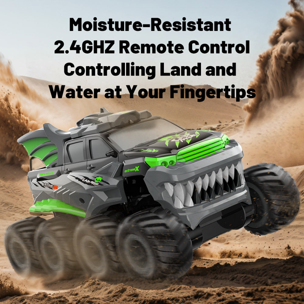 8-Wheel Amphibious Stunt Remote Control Cars,All-Terrain Off-Road RC Car,360° In-place Rotation,2.4G Rock Crawler Monster Truck Toy Gift for Kids Age 8-12