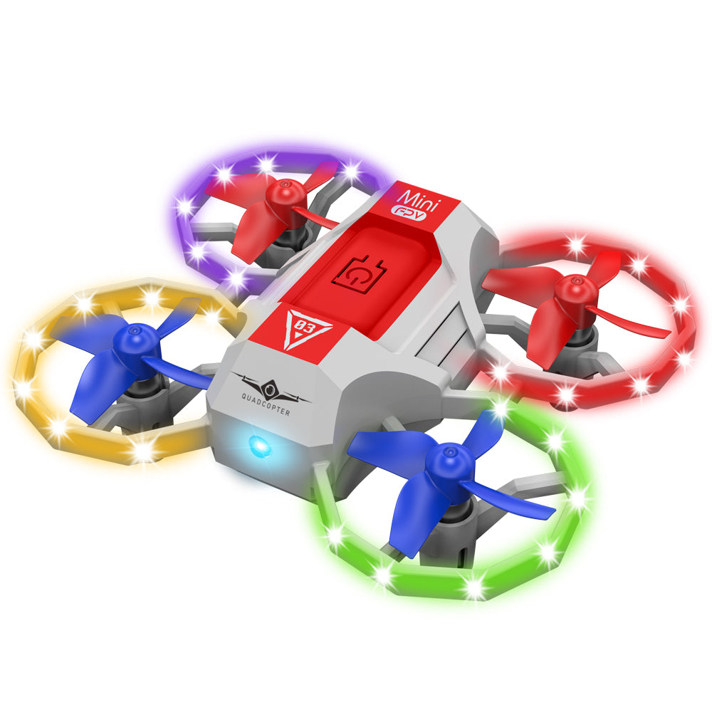 SKYMONSTER Mini Drones, Audio Mode, 360 Degree Flip, Music and Lights, Red, 1 Count