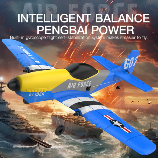 KF602 RC Plane, Two Takeoff Modes, EPP Foam, Intelligent Balance, Gliding Flight, Switching Between High and Low Speeds, Suitable for Beginners, Blue