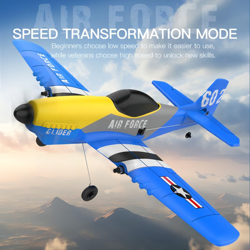 KF602 RC Plane, Two Takeoff Modes, EPP Foam, Intelligent Balance, Gliding Flight, Switching Between High and Low Speeds, Suitable for Beginners, Blue