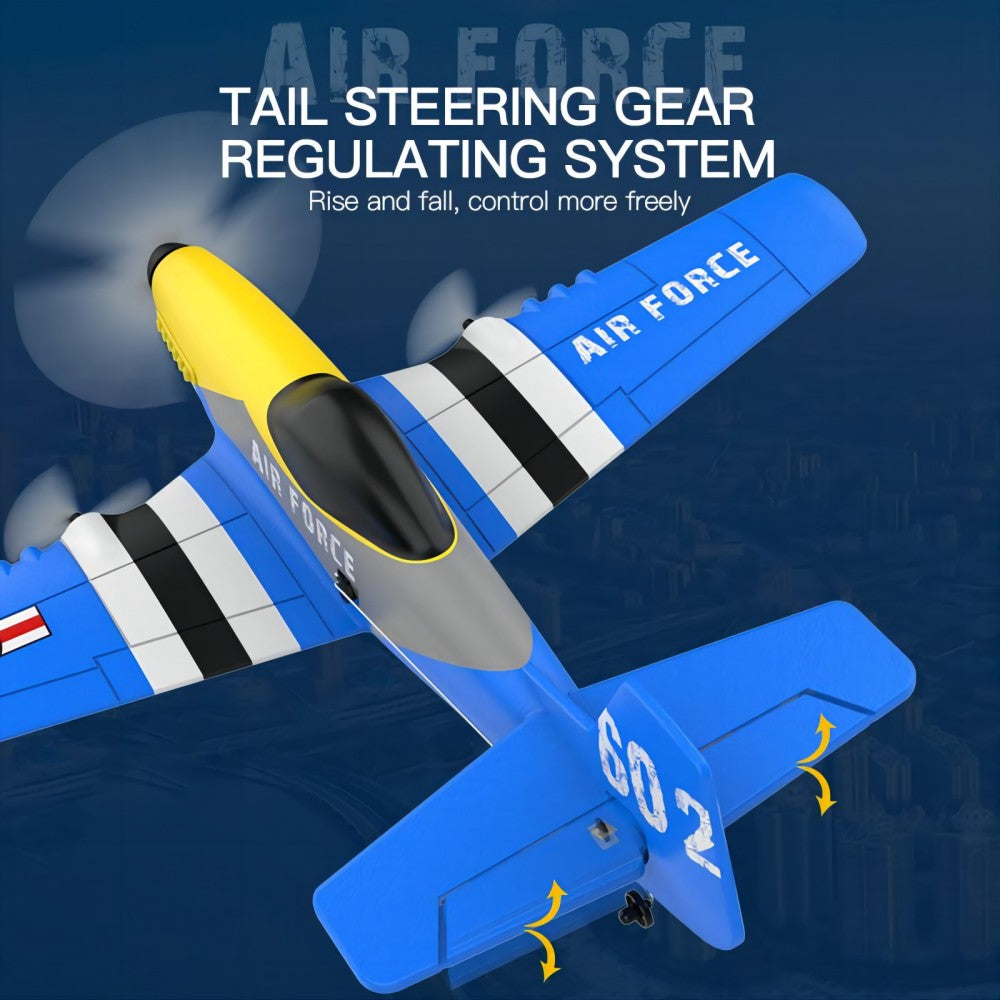 KF602 RC Plane, Two Takeoff Modes, EPP Foam, Intelligent Balance, Gliding Flight, Switching Between High and Low Speeds, Suitable for Beginners, Blue