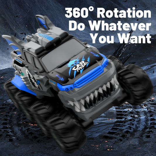 8-Wheel Amphibious Stunt Remote Control Cars,All-Terrain Off-Road RC Car,360° In-place Rotation,2.4G Rock Crawler Monster Truck Toy Gift for Kids Age 8-12