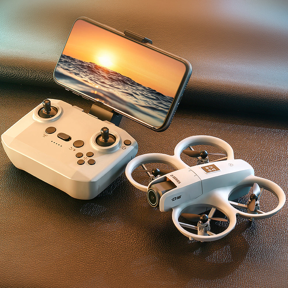 D16 Mini RC Drone,8K HD 180 ° Remote Control Dual Camera Aircraft ,360° Obstacle Avoidance,Optical Flow Hover,WiFi Quadcopter Gift Toys for Kids Adult