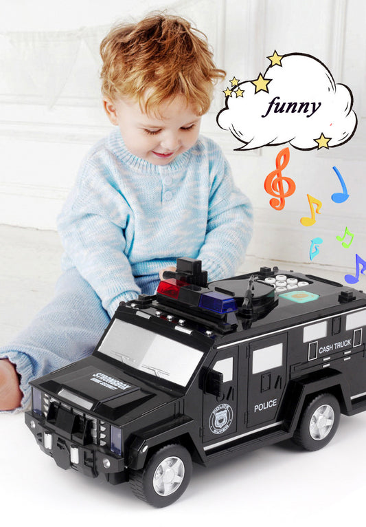 Kids Money Bank,Electronic Piggy Banks,Cool Armored Car Bank With Light,Password Cash Coin Can ATM Bank, Perfect Toy Birthday Christmas Gifts for Boys Girls