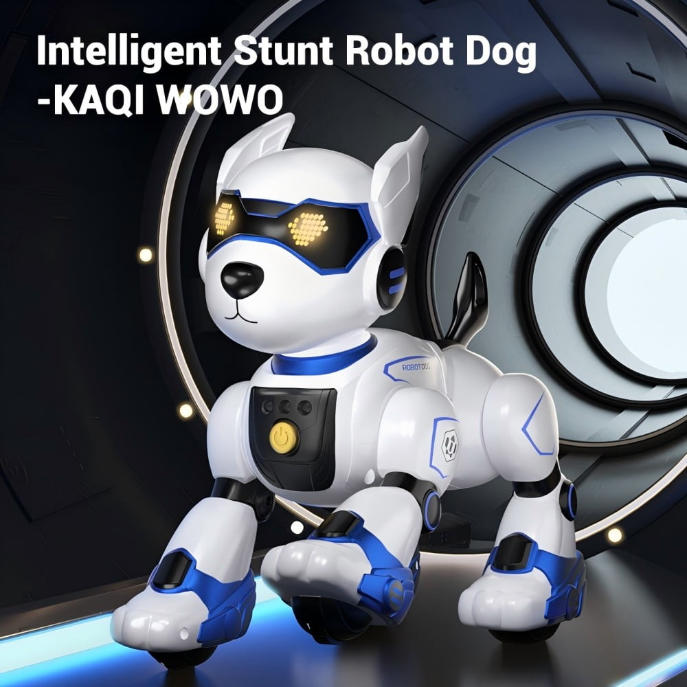 Remote Control Robot Dog Toy for Kids,RC Electronic Funny Intelligent Stunt Dogs,Voice Command Programmable Touch-sense Music Song,for Boys Girls Birthday Christmas Gift