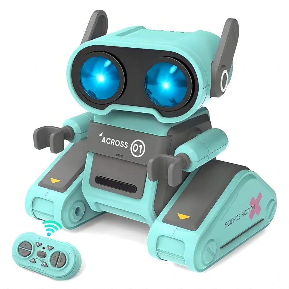 TZDZRC JYX001 Electric Robot, Remote Control Intelligent Interactive Robot, Cool Lighting, Dynamic Sound Effects, Long Battery Life, for Childrens and Adults Toys , Gifts