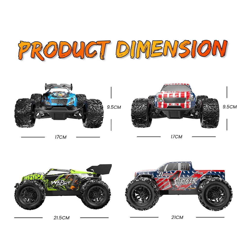 S777 1:20 RC Cars, 2.4GHz, Fast 4WD, All-Terrain Remote Control Racing Car, ,20km/h High-Speed Off-Road Vehicle,Gifts for Adults Kids Toys,2 Battery