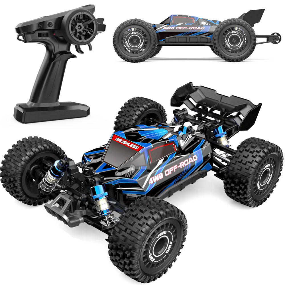 Xitz Hyper GO 16207,4WD Remote Control Car with Brushless Motor,62KM/H High-Speed Gift Toy for Boys and Adults,Blue