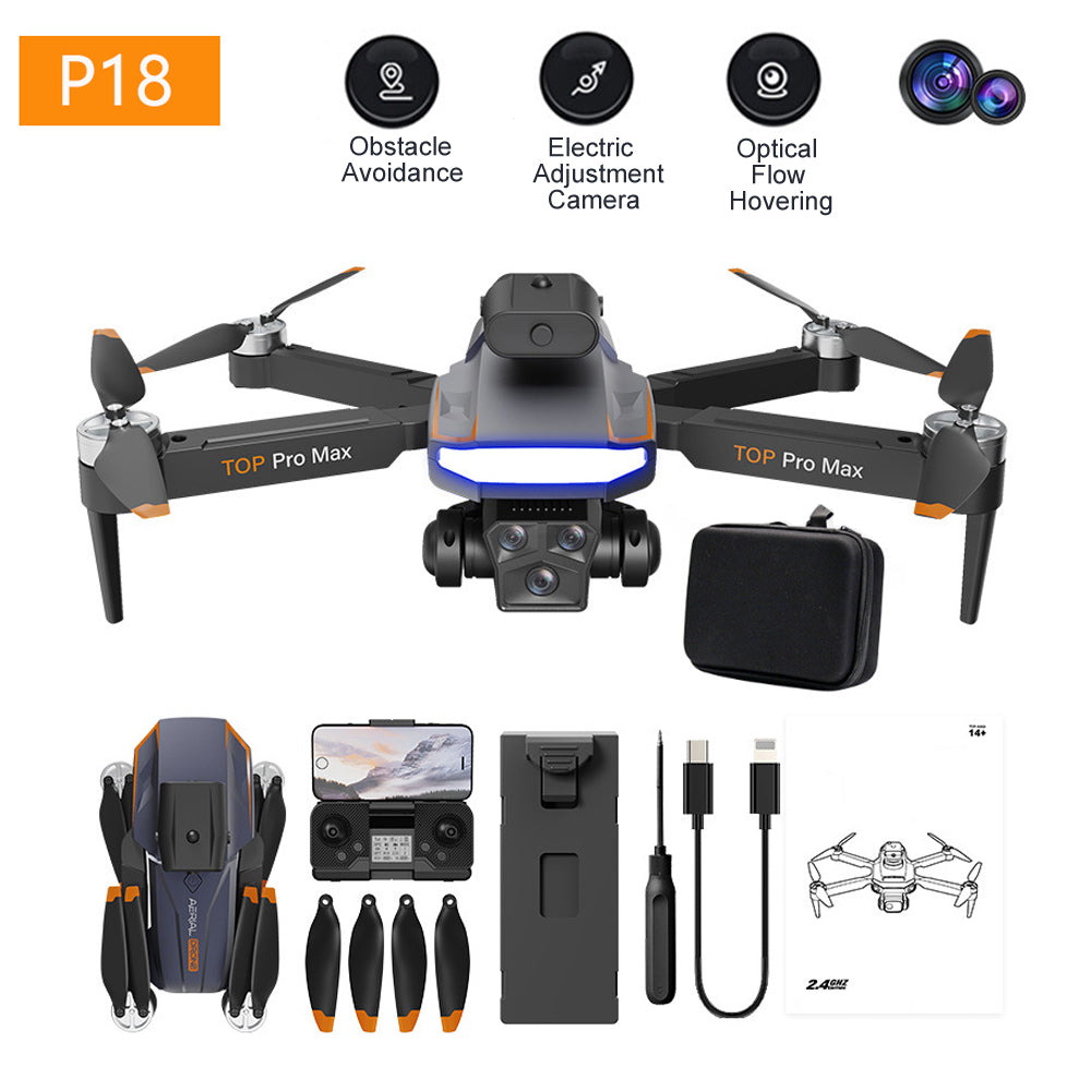 Mini Drone with Camera - 1080P HD Foldable Drone with Optical Flow Hover, Obstacle Avoidance, Trajectory Flight, 90° Adjustable Lens, One Key Take Off, 3 Batteries, Drones for Adults Kids