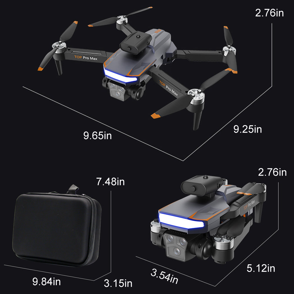 Mini Drone with Camera - 1080P HD Foldable Drone with Optical Flow Hover, Obstacle Avoidance, Trajectory Flight, 90° Adjustable Lens, One Key Take Off, 3 Batteries, Drones for Adults Kids