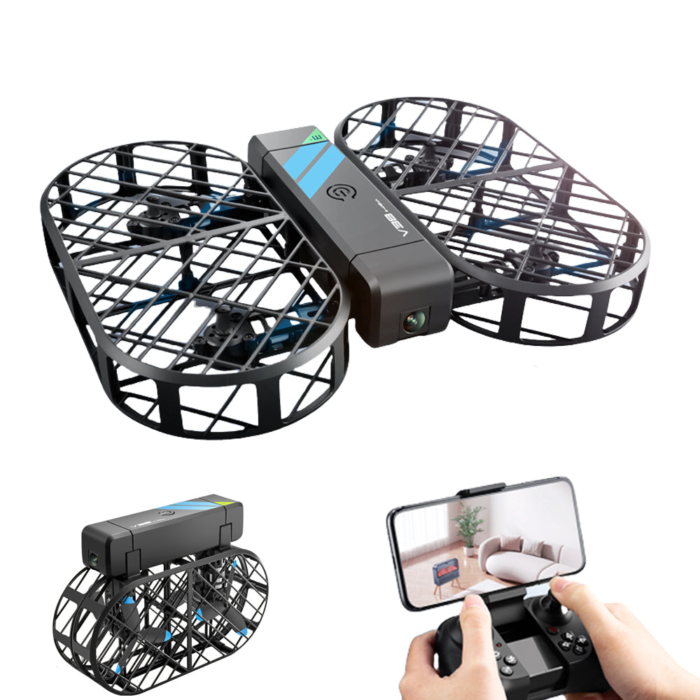V38 Drone with Camera, Foldable Mini Drone with Optical Flow Hovering,Headless Mode and 2 Batteries,Great Toys Gift Toy for Kids Adults