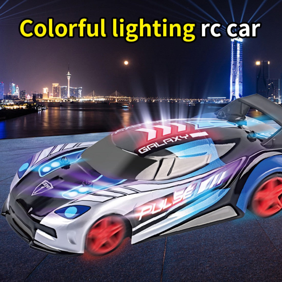 1/20 RC Car for Kids Teens, Racing Hobby Toy Vehicle with 2 Batteries,Blue