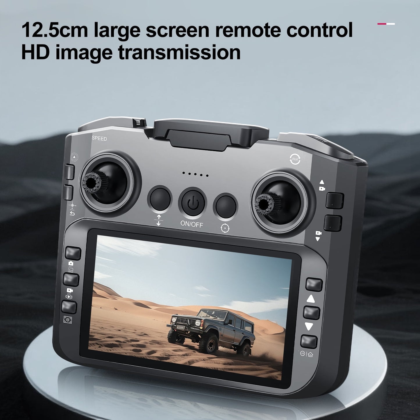 Brushless Motor RC Drones, Remote Control Screen, Optical Flow Positioning, HD Dual Cameras, 6-Ch Gyroscope, Foldable Drone Toy ,Toys Gifts,3 Battery,Black