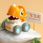 SKYMONSTER Toddler Dinosaur Car Toys for Kids, Press and Go Whistle Truck Educational Toys for Children, 1PC, Orange