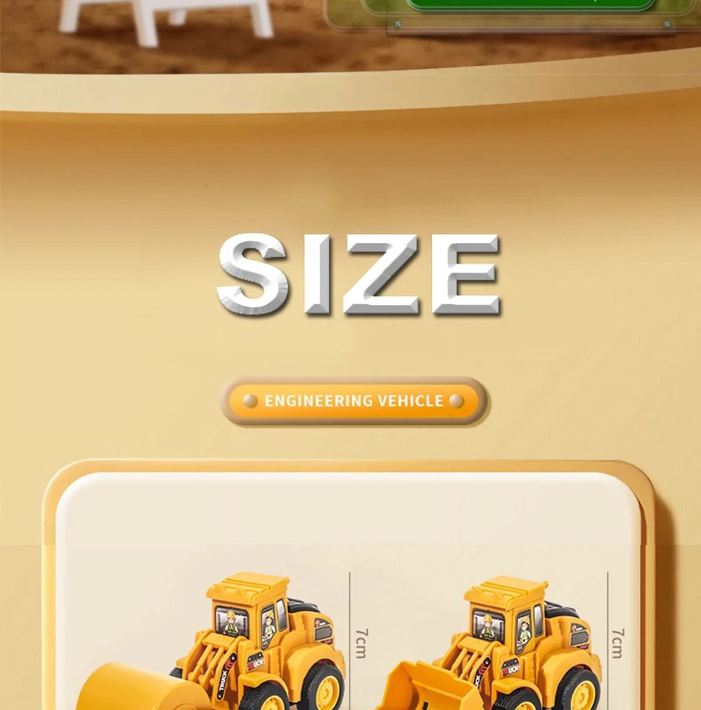 TZDZRC 4pcs Engineering Vehicle Model Press Sliding Car Excavator Bulldozer Children Educational Construction Vehicle Toy Kids Boy Gift