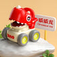 SKYMONSTER Toddler Dinosaur Car Toys for Kids, Press and Go Whistle Truck Educational Toys for Children, 1PC, Red
