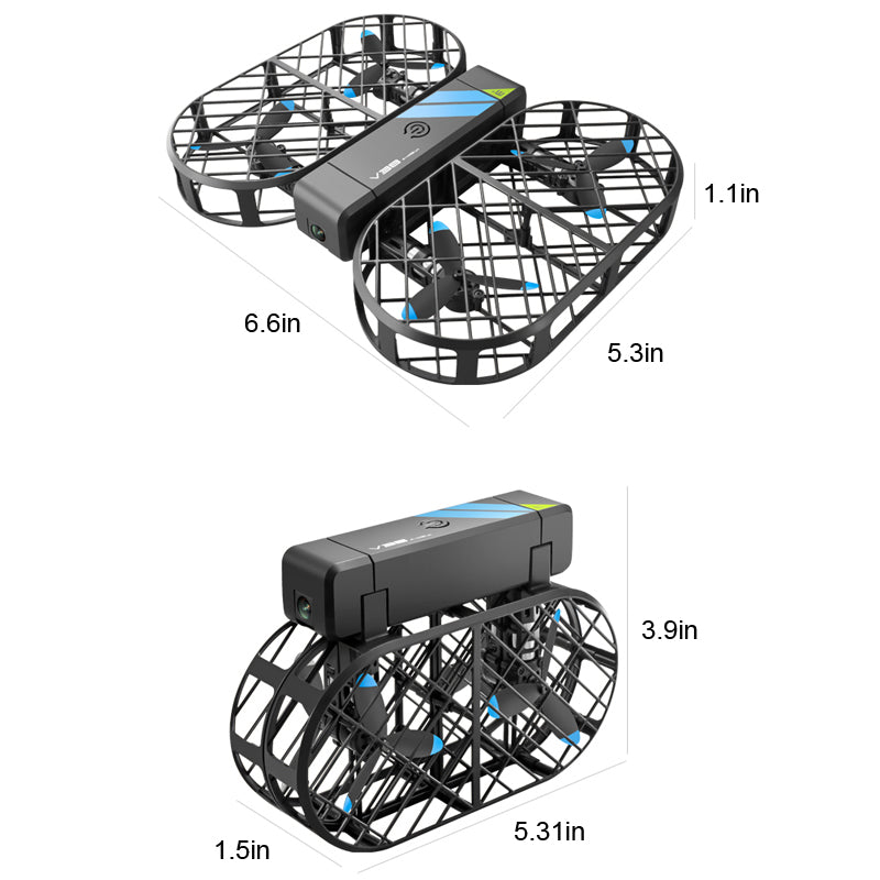 V38 Drone with Camera, Foldable Mini Drone with Optical Flow Hovering,Headless Mode and 2 Batteries,Great Toys Gift Toy for Kids Adults