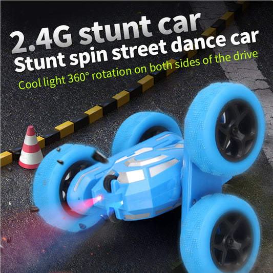 Q176 RC Stunt Car with Cool Lights 4WD Off-Road Vehicle 2.4Ghz Double Sided Remote Control Cars Gift Toy for Kids