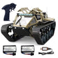 TZDZRC 1:16 RC Tank Car,2.4Ghz Remote Control Crawler Tanks Model,4WD 10KM/H High Speed Off-Road 360°Rotating Drifting Vehicle,Truck Toy for Kids,2 Batteries