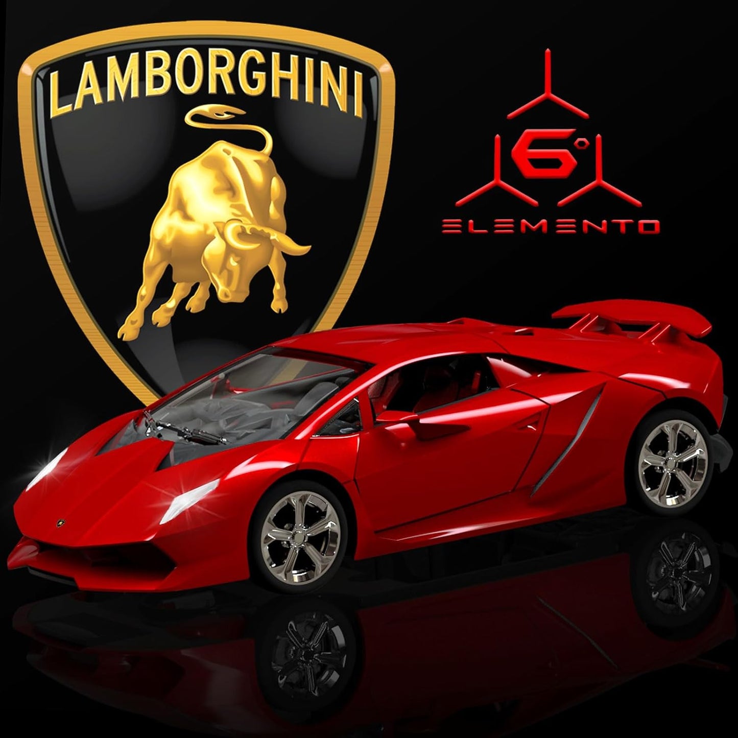 Officially Licensed Lamborghini Remote Control Car,1:24 Scale Lambo Model Cars with Lights, Lamborghini Toy Car RC Cars Christmas Birthday Gift for Boys Age 3 4-7 8-12 Year Old Kids Toys