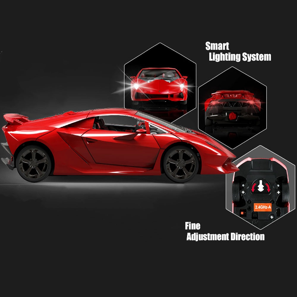 Officially Licensed Lamborghini Remote Control Car,1:24 Scale Lambo Model Cars with Lights, Lamborghini Toy Car RC Cars Christmas Birthday Gift for Boys Age 3 4-7 8-12 Year Old Kids Toys