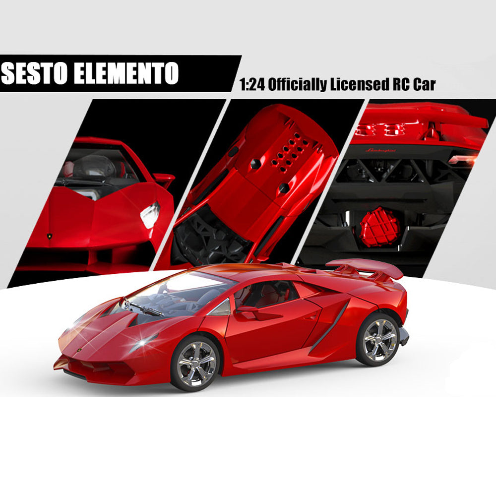 Officially Licensed Lamborghini Remote Control Car,1:24 Scale Lambo Model Cars with Lights, Lamborghini Toy Car RC Cars Christmas Birthday Gift for Boys Age 3 4-7 8-12 Year Old Kids Toys