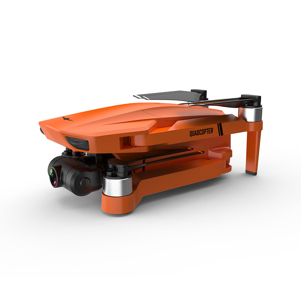 Xitz Drone KF102 with 1080P HD Camera for Adults and Beginners,2-Axis Gimbal,Brushless GPS Drone 2 Batteries,Orange