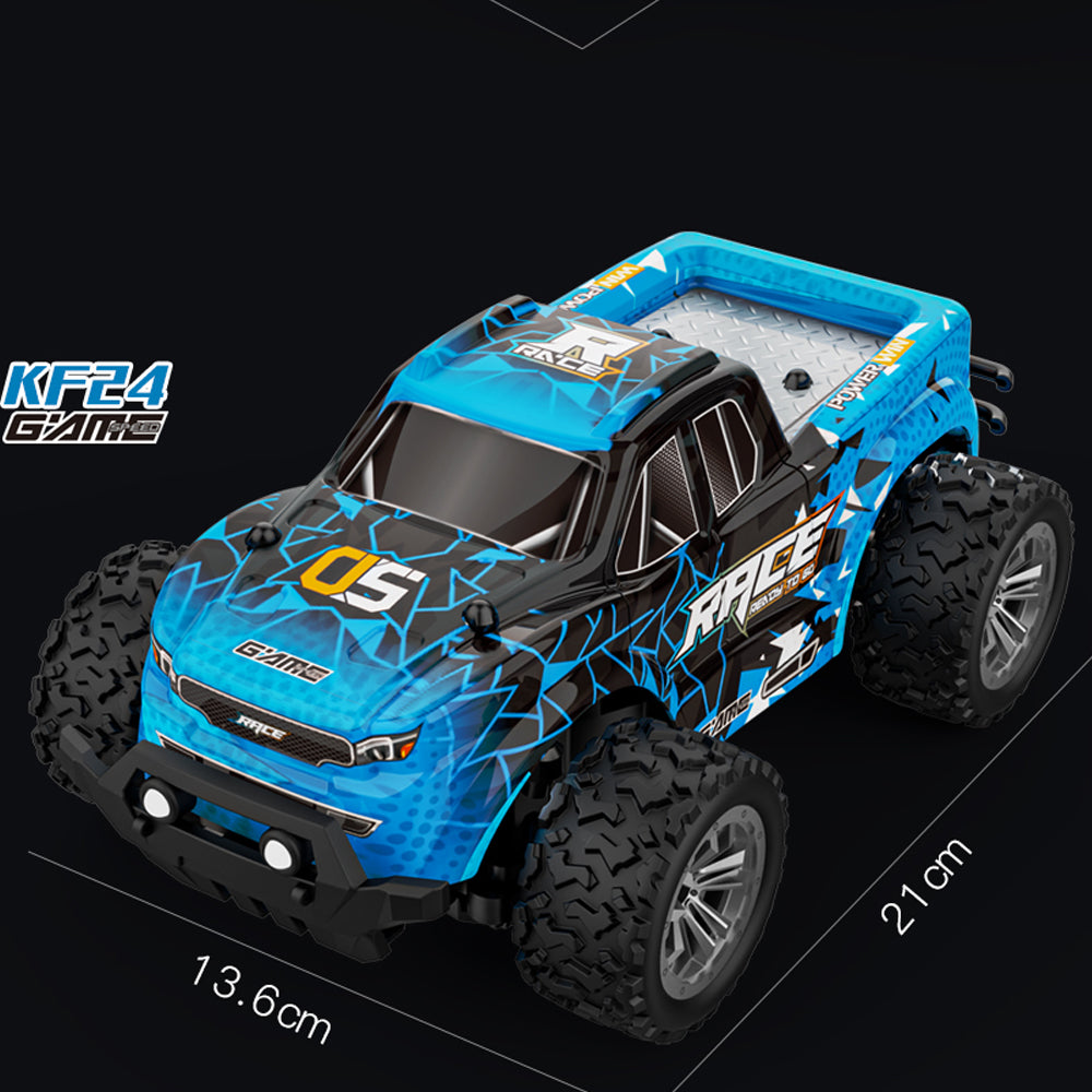 KF24 1:20 RC Car for Kids and Boys,2.4GHZ Remote Control,2WD High-Speed Monster Truck Racing Cars with Lights,Gifts for Christmas,2 Batteries