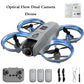 Intelligent Aerial Photography Drone with 4K HD Dual Cameras,Mini RC Quadcopter,Headless Mode,Four-sided Obstacle Avoidance,Cool Light,Gift Toy for Kids Adults,3 Batteries