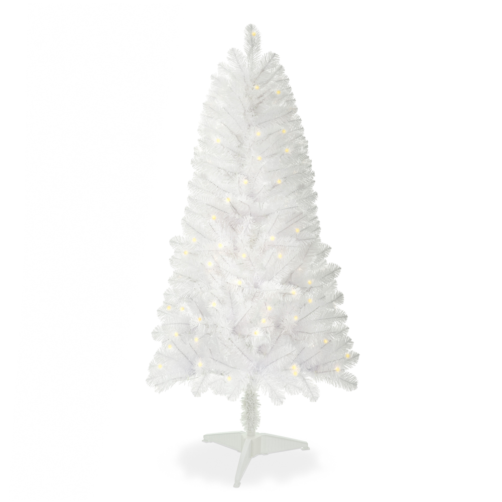 TZDZRC 4ft Artificial Christmas Tree,PVC Snow White Norwood Spruce XmasTrees,for Indoor and Outdoor Decoration