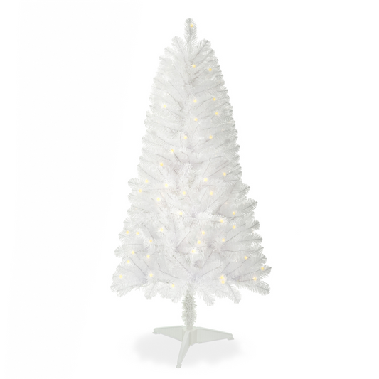 TZDZRC 4ft Artificial Christmas Tree,PVC Snow White Norwood Spruce XmasTrees,for Indoor and Outdoor Decoration