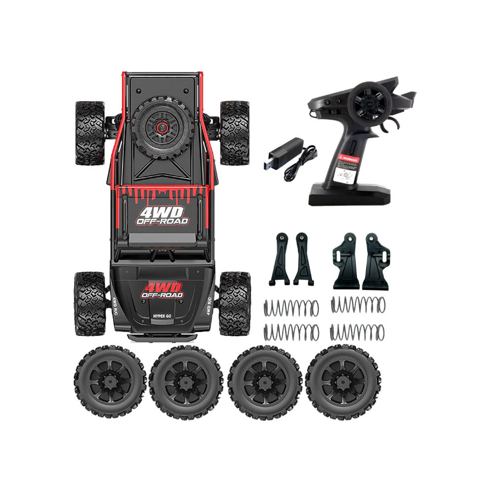 MJX 14210 ﻿RC Cars 1:14 Mini Brushless High Speed Off Road RC Vehicle with LED Light, 45+km/h, 2.4GHz, Fast 4WD, Oil Filled Shocks Remote Control Car for Boys, Christmas Gifts for Adults Kids