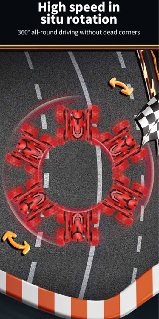 Q176 RC Stunt Car with Cool Lights 4WD Off-Road Vehicle 2.4Ghz Double Sided Remote Control Cars Gift Toy for Kids