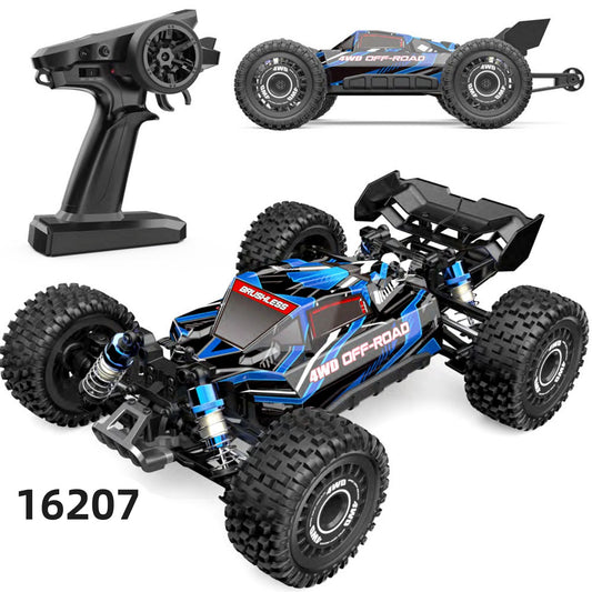 Xitz Hyper GO 16207,4WD Remote Control Car with Brushless Motor,62KM/H High-Speed Gift Toy for Boys and Adults,Blue