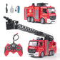 1:20 RC Water Tank Fire Truck and Cloud Ladder Fire Truck 2-in-1, 6-Channel, Manually Press to Spray Water, Light+Music, 12 Meters Remote Control Distance, Toys for Children, Christmas Gifts
